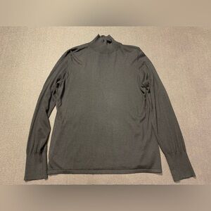 New Pamela Dennis Black‎ Cashmere Silk Blend Turtleneck Sweater Size Large